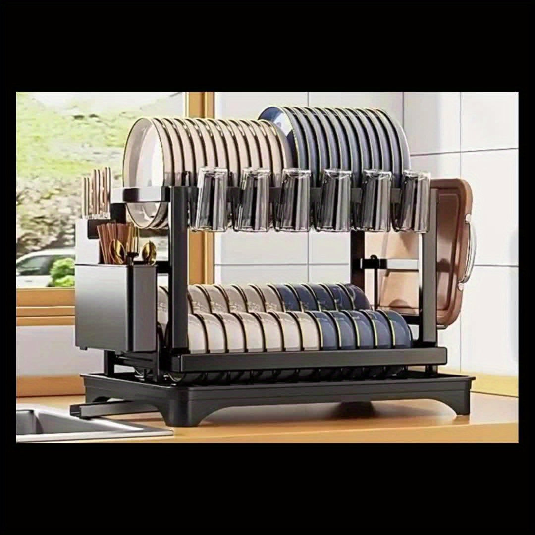 Dish Drying Rack with Drainboard