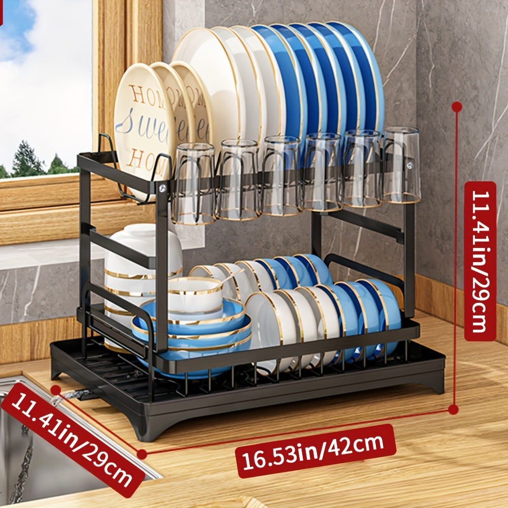 Dish Drying Rack with Drainboard