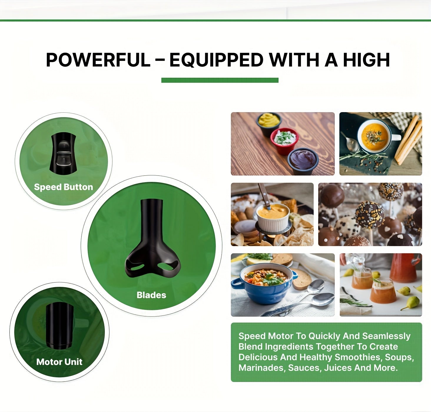 2-Speed Handheld Immersion Blender