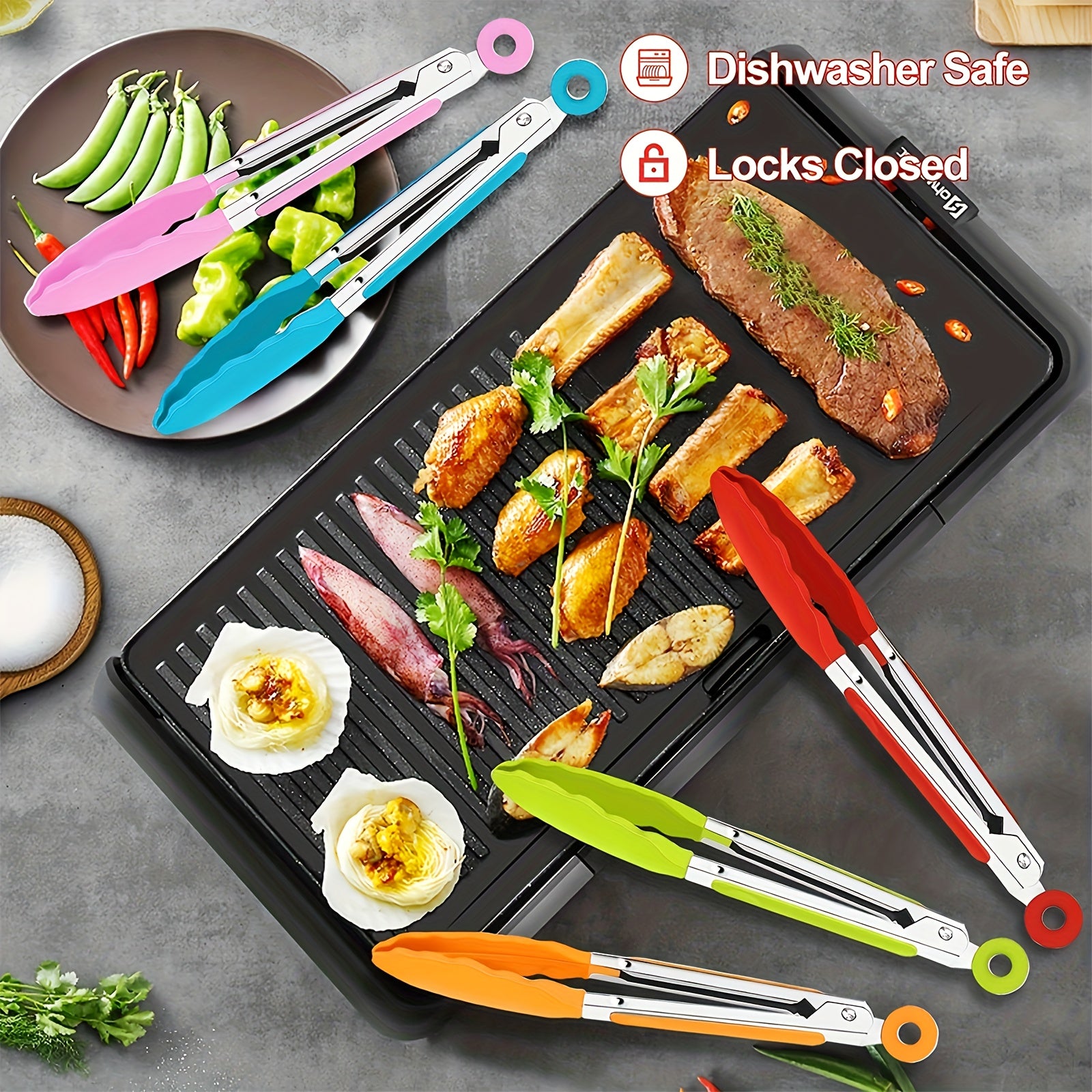 3pcs / 7pcs Kitchen Tongs