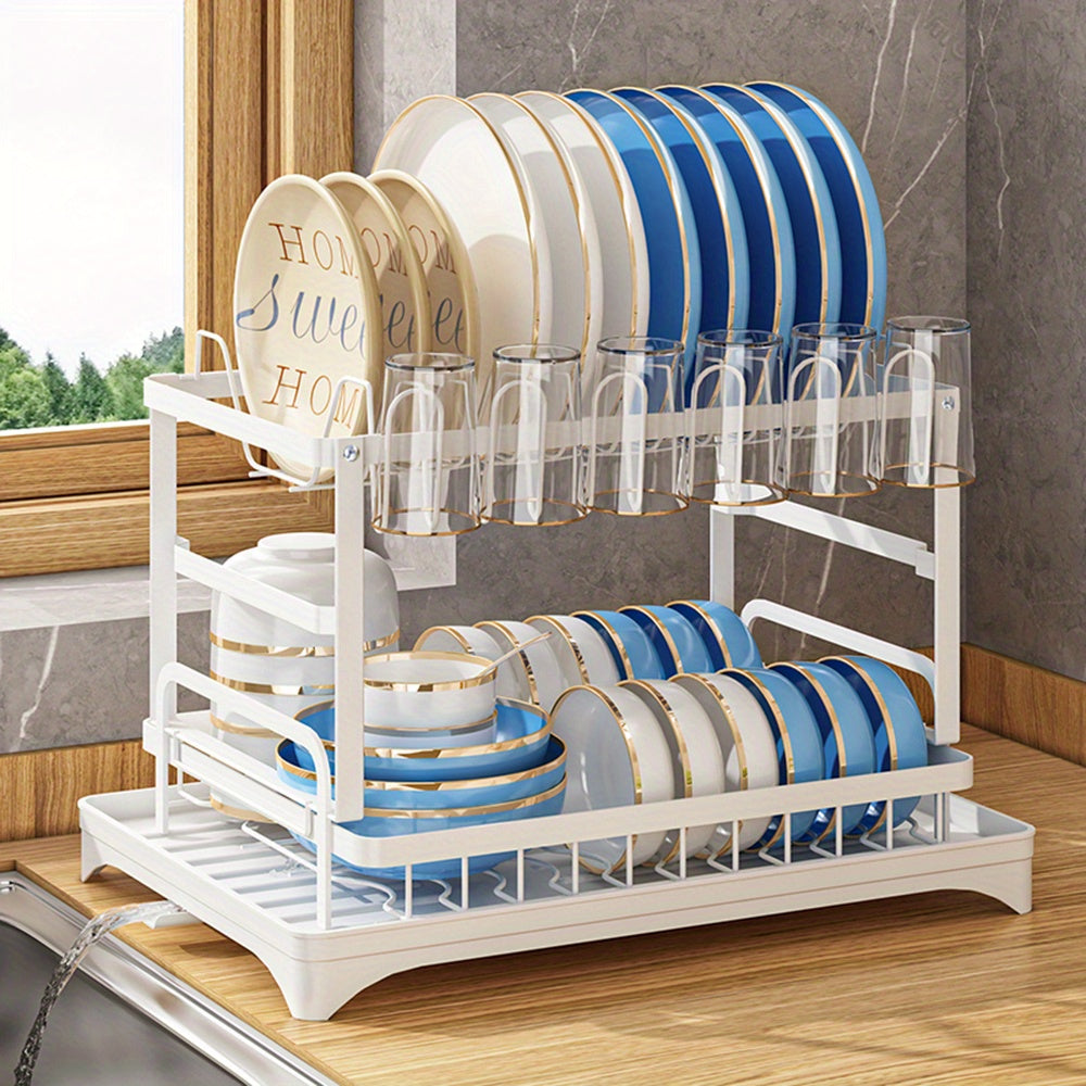Dish Drying Rack with Drainboard