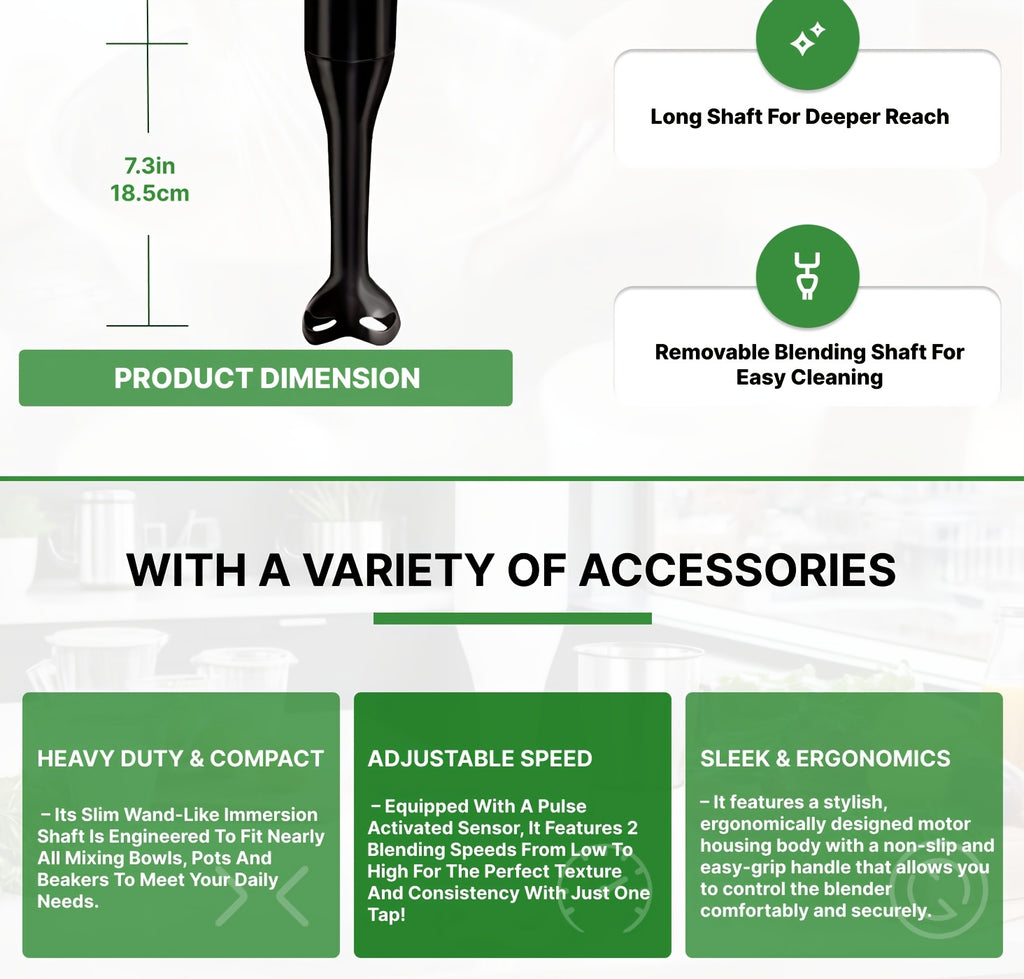 2-Speed Handheld Immersion Blender