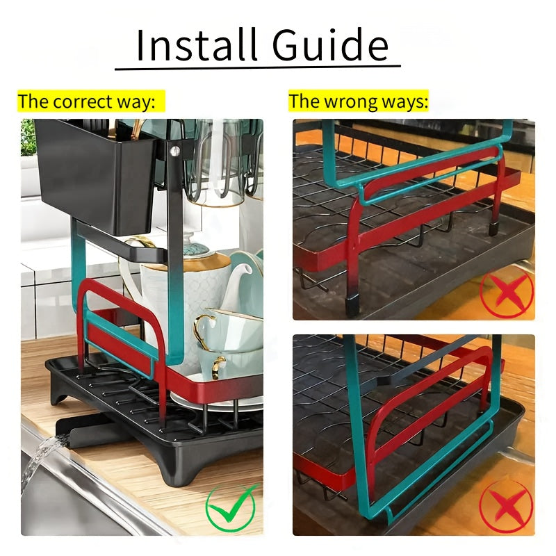 Dish Drying Rack with Drainboard