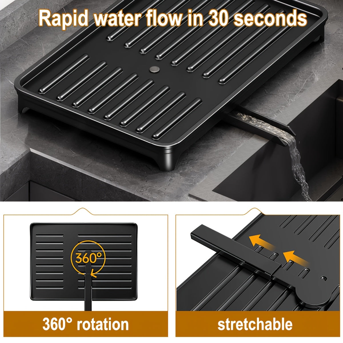 Dish Drying Rack with Drainboard