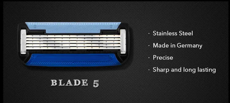 Manual Man Shave Razor with Trimmer (1 Handle, 1pc X6 Blade & 1pc X5 Blade)