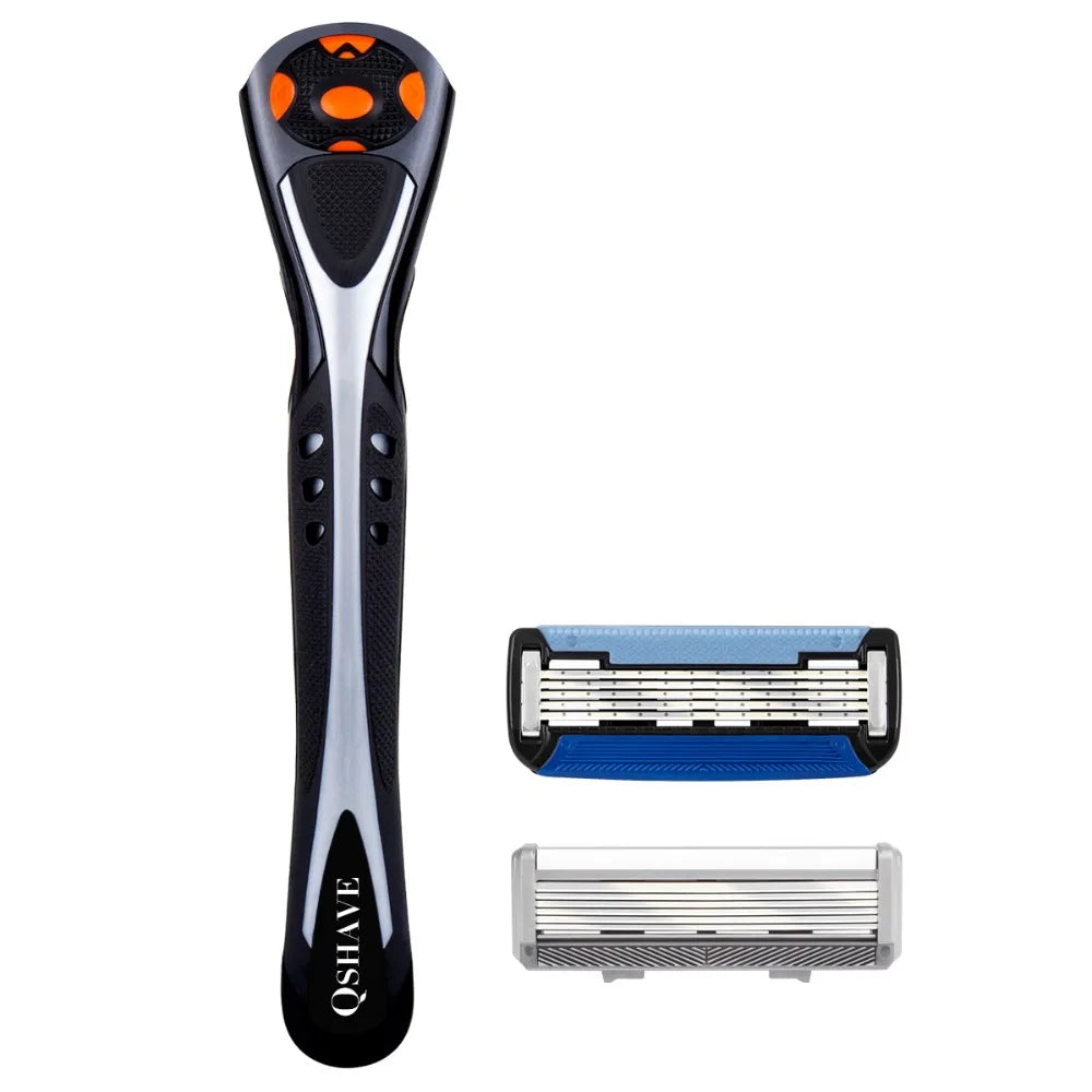 Manual Man Shave Razor with Trimmer (1 Handle, 1pc X6 Blade & 1pc X5 Blade)