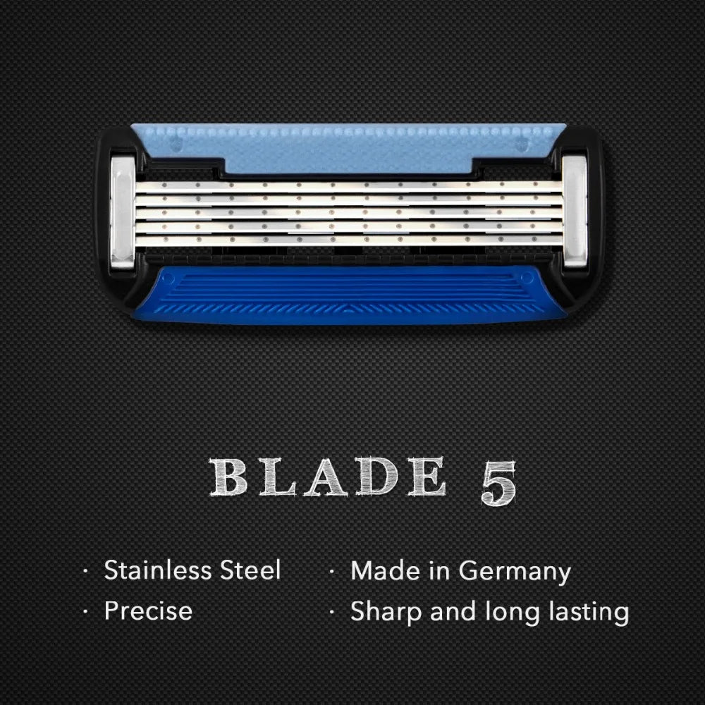Manual Man Shave Razor with Trimmer (1 Handle, 1pc X6 Blade & 1pc X5 Blade)