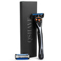 Manual Man Shave Razor with Trimmer (1 Handle, 1pc X6 Blade & 1pc X5 Blade)