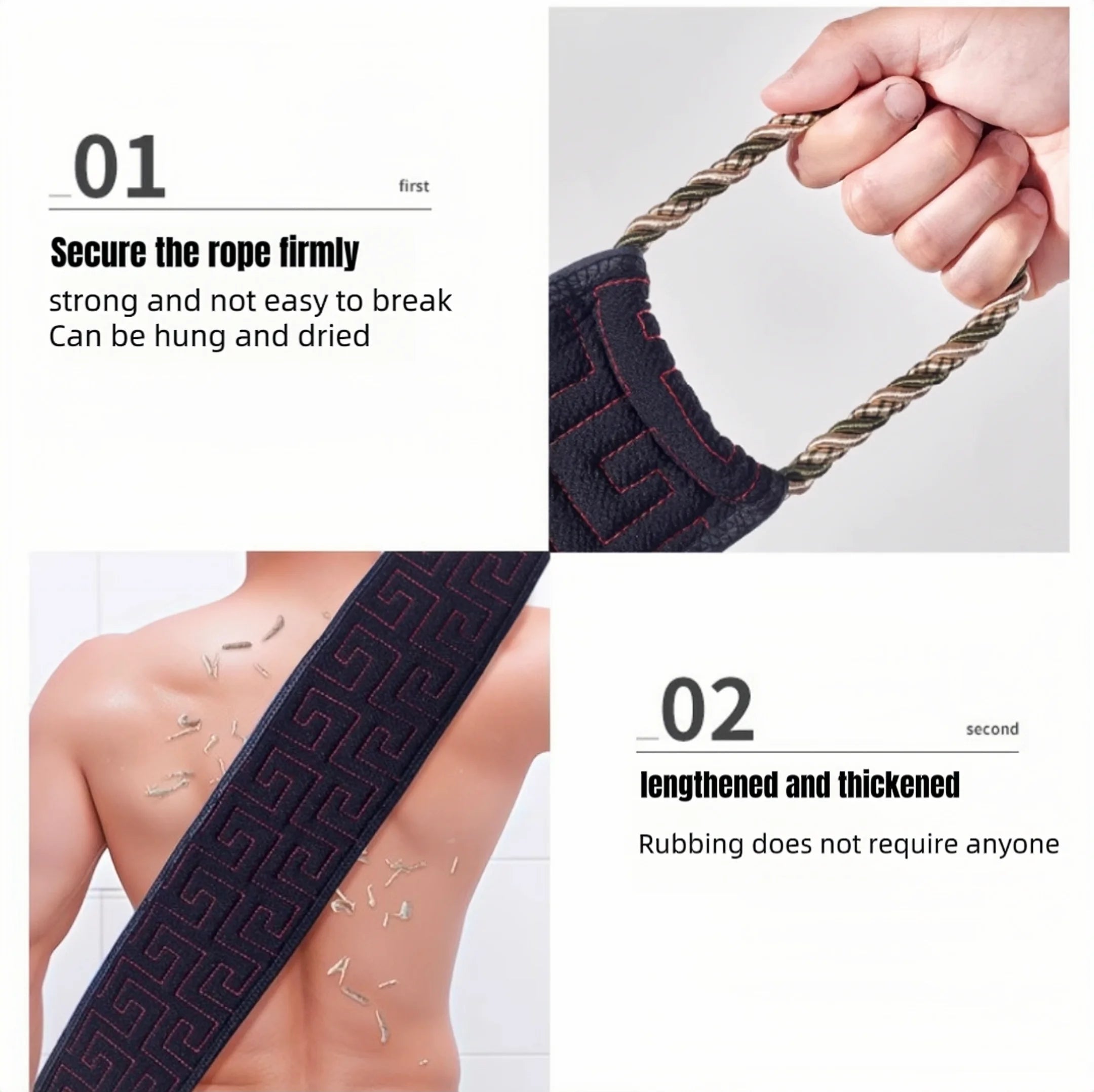 Bath towel, double-sided