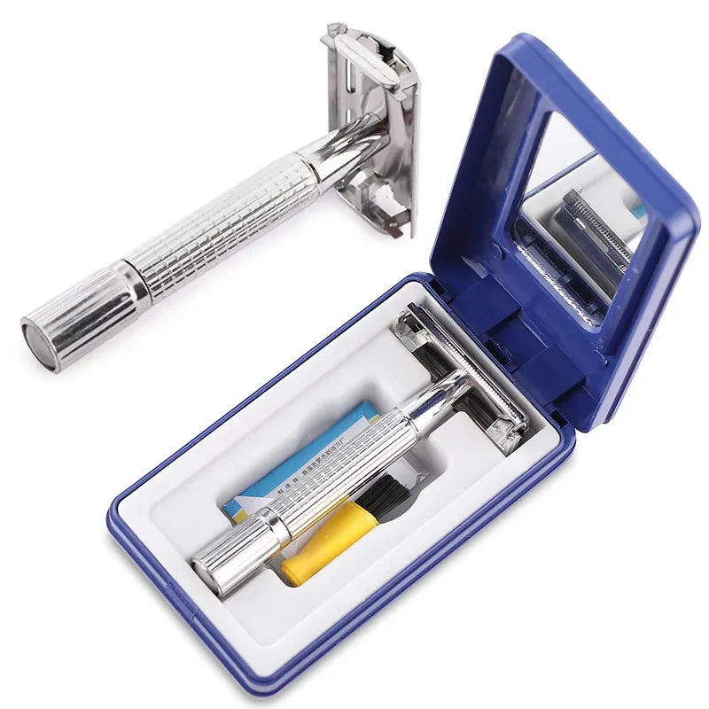 Men Shaving Razor with Blade