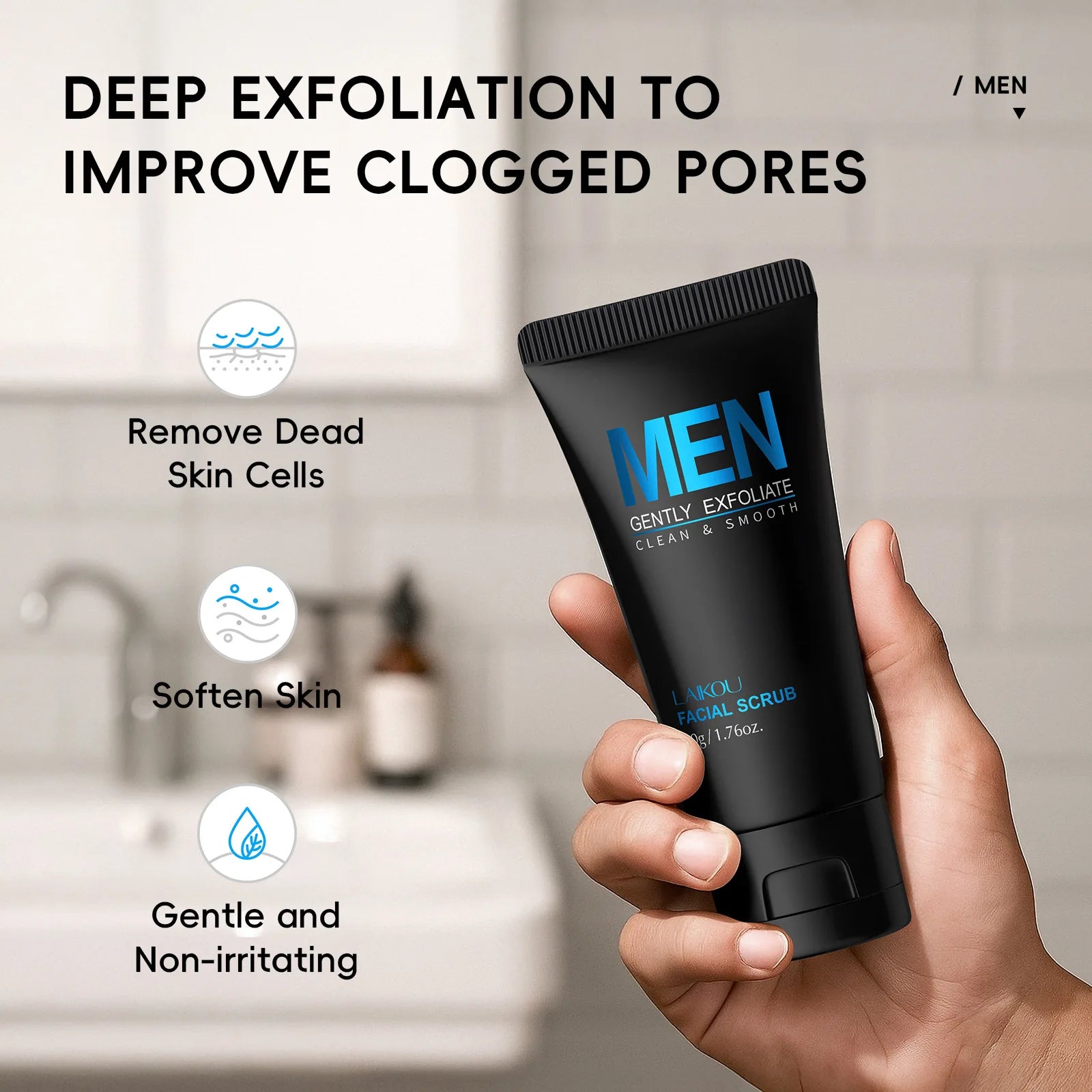 Men Facial Scrub Deep Cleaning