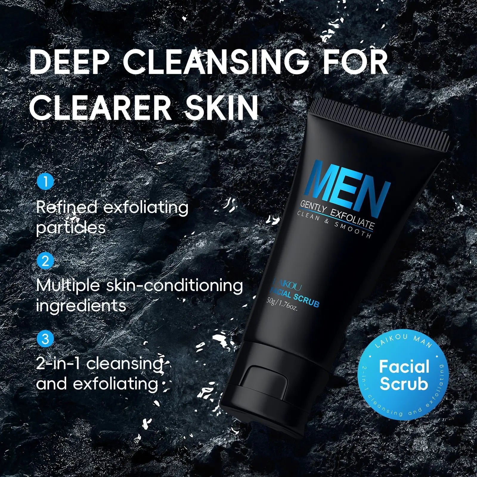 Men Facial Scrub Deep Cleaning