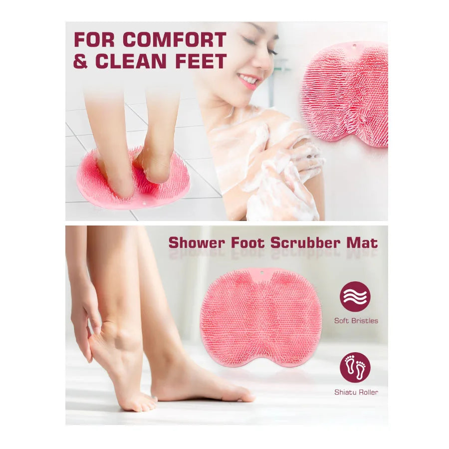 Shower Foot Scrubber Mat Back
