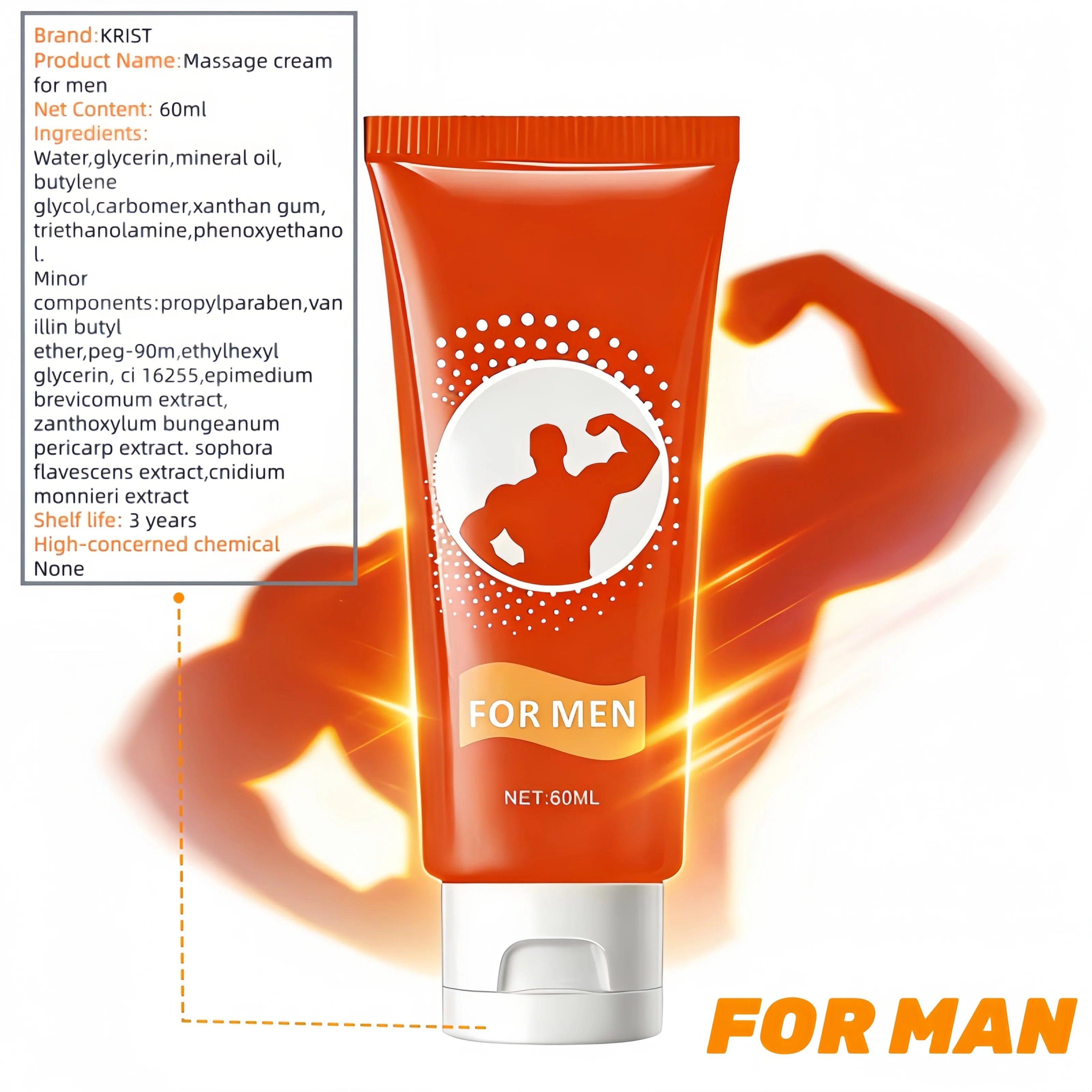 Men's massage cream