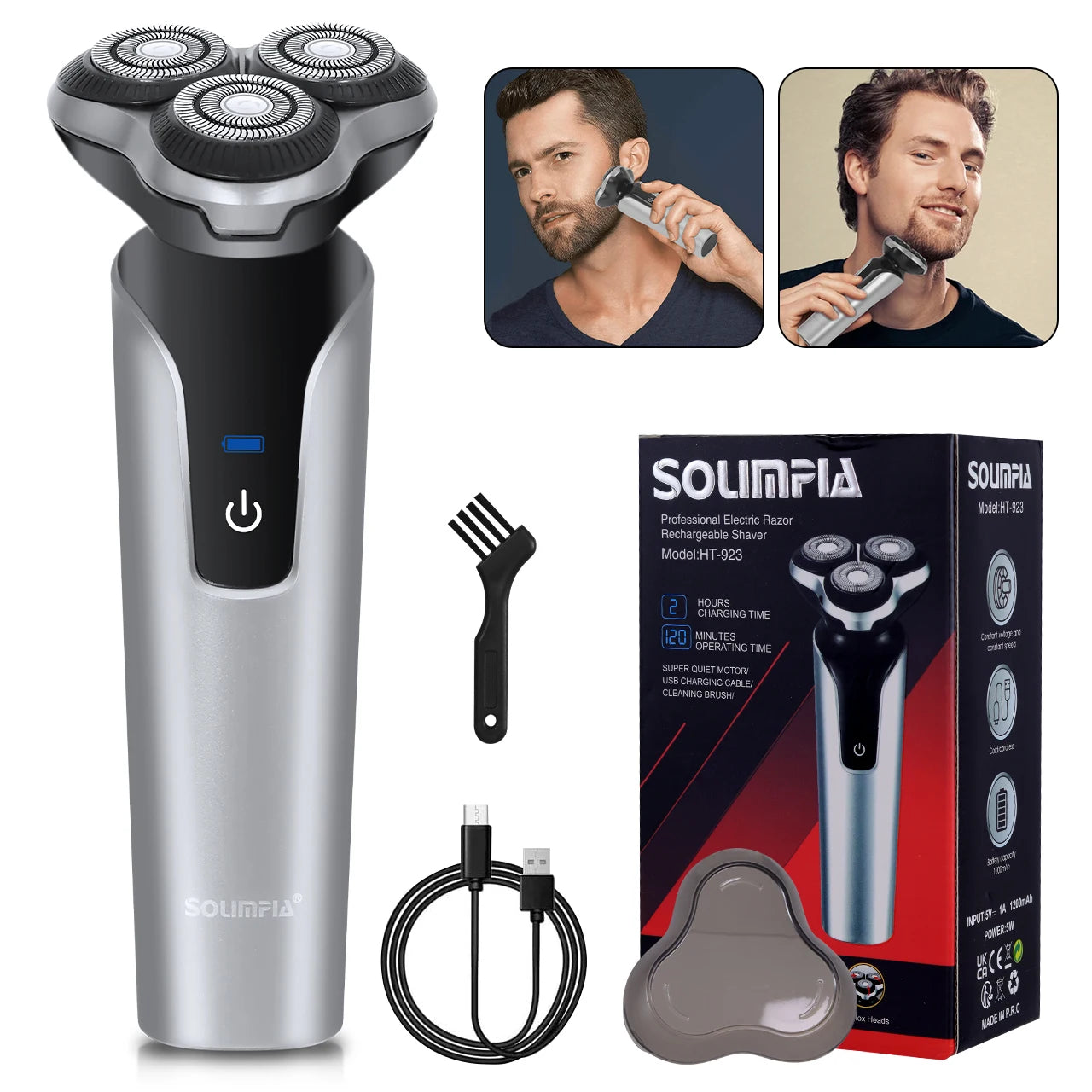 Electric Shaver for Men New 3-Blade