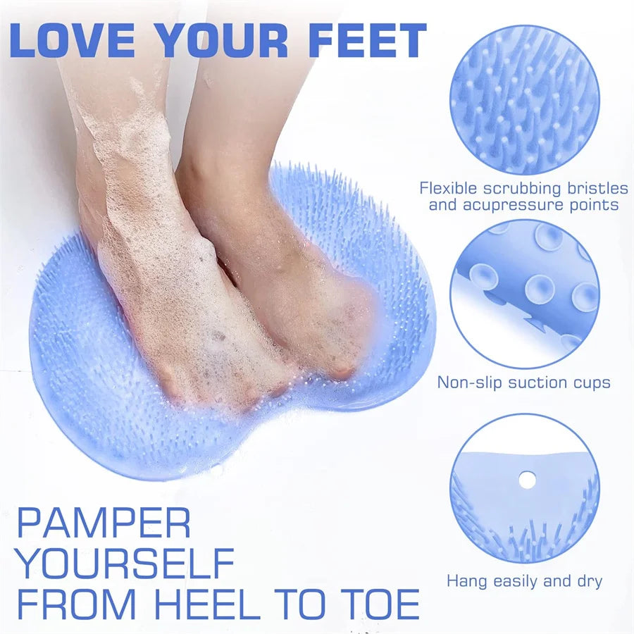 Shower Foot Scrubber Mat Back