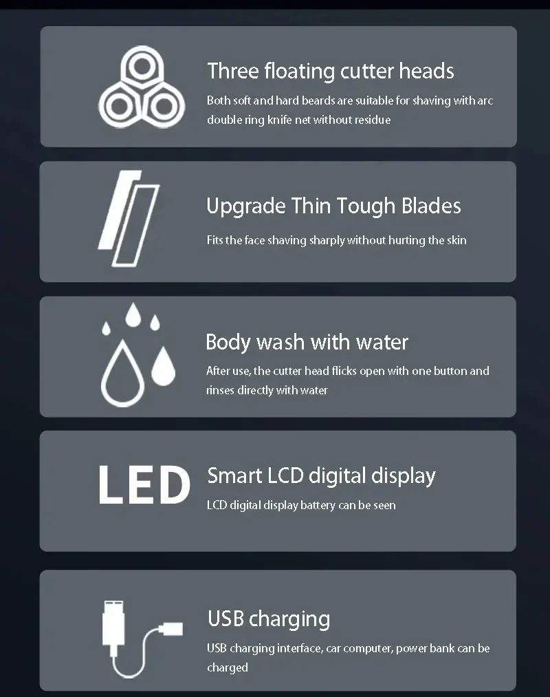 New Electric Shaver LED