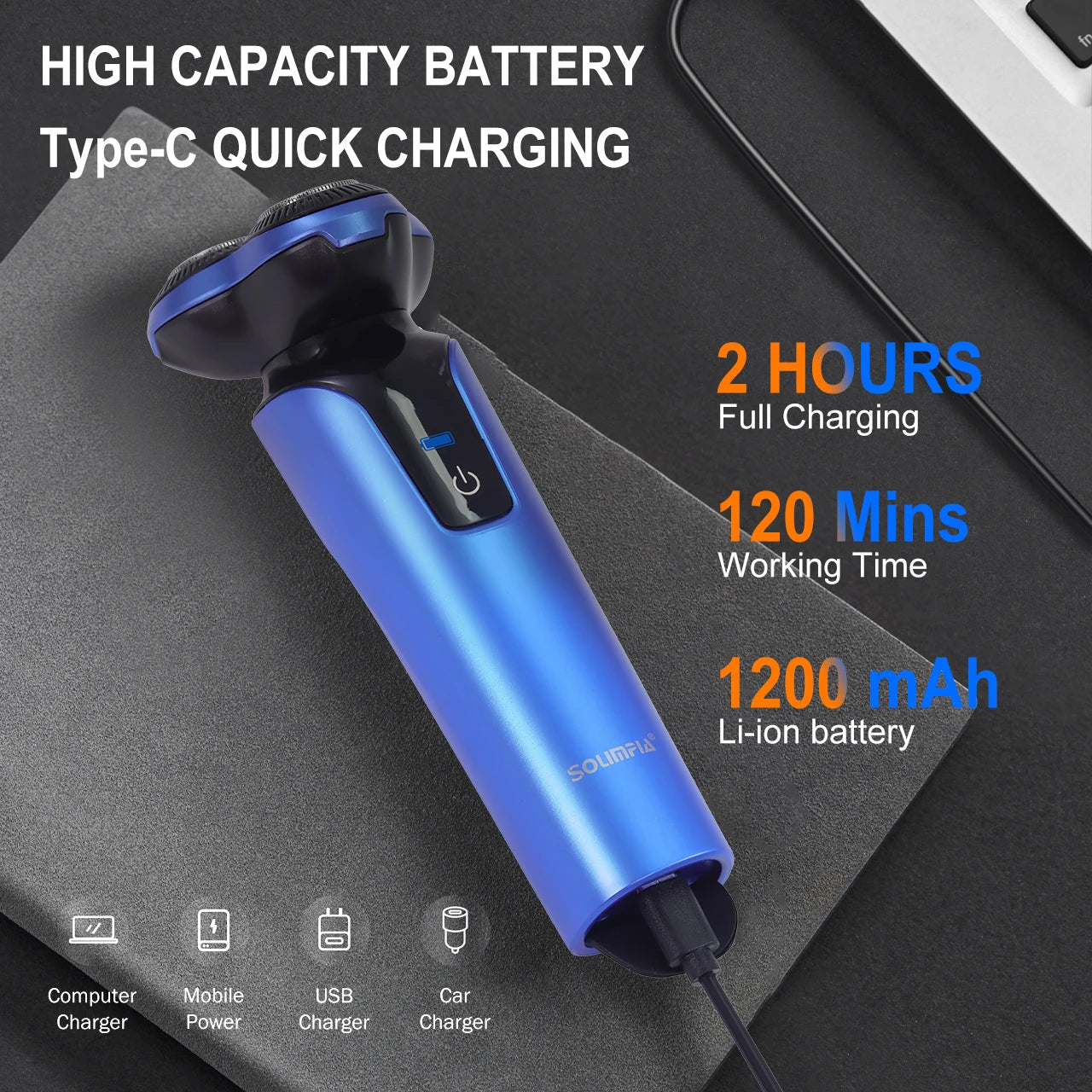 Electric Shaver for Men New 3-Blade