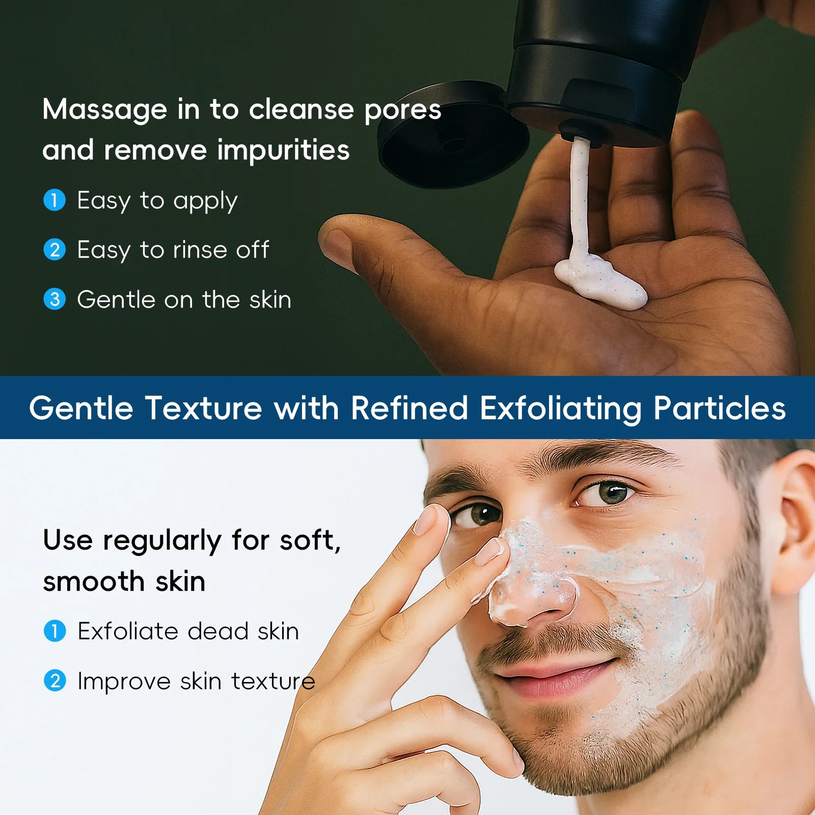 Men Facial Scrub Deep Cleaning