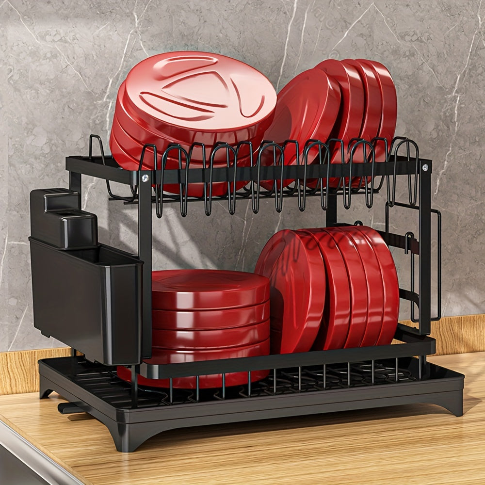 Dish Drying Rack with Drainboard