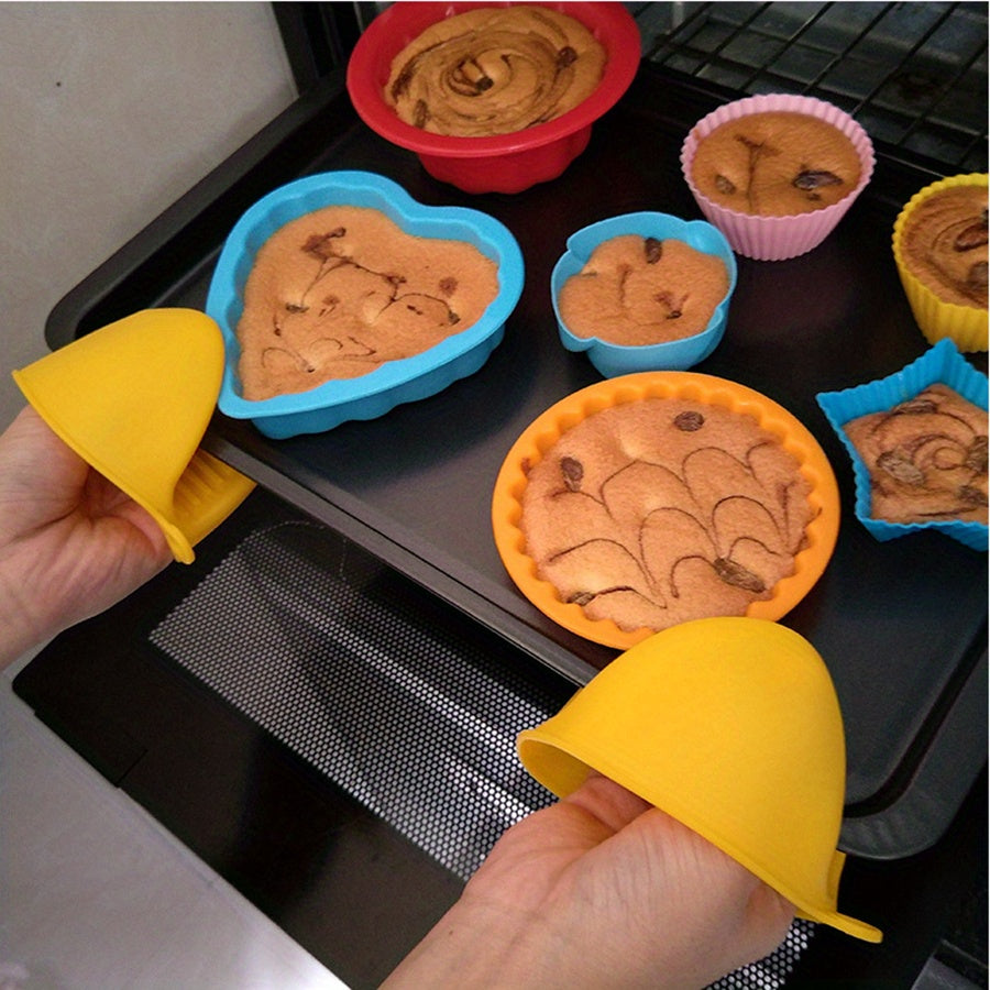 2 Pack Silicone Oven Mitts Pot Holders Sets