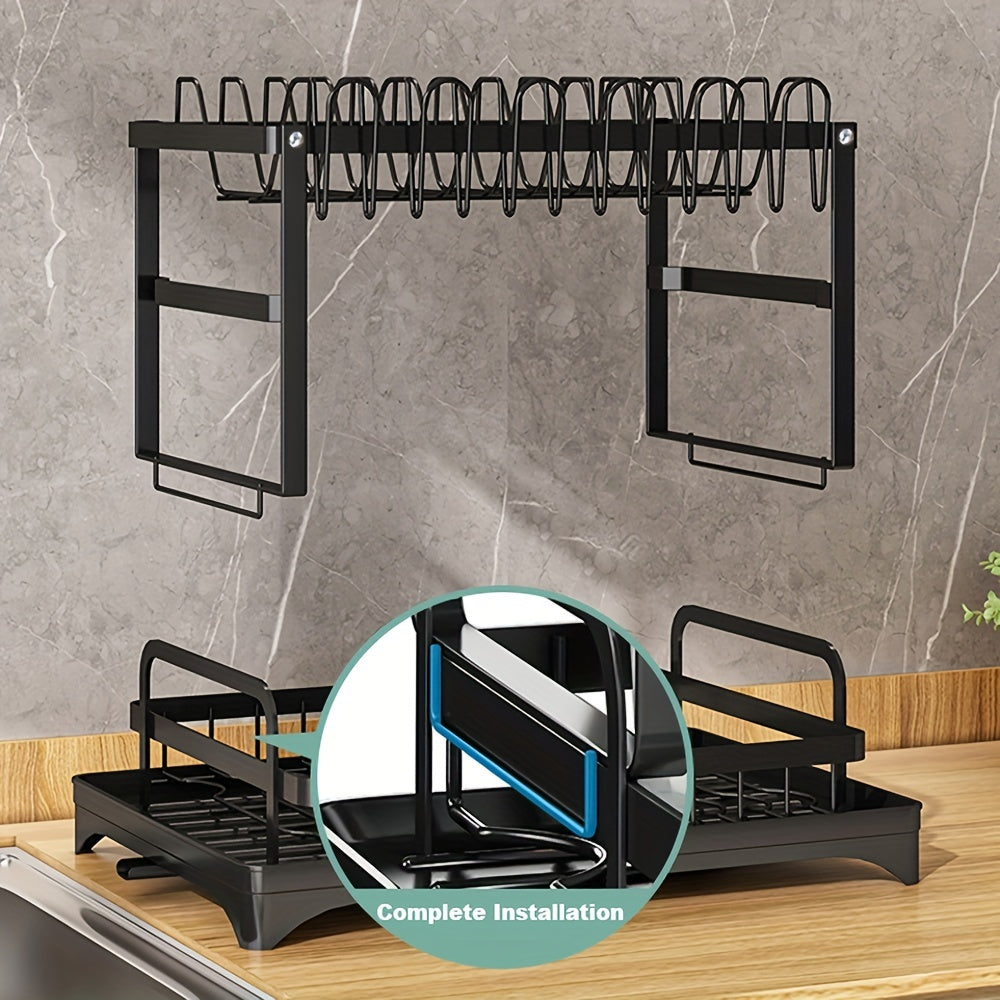 Dish Drying Rack with Drainboard